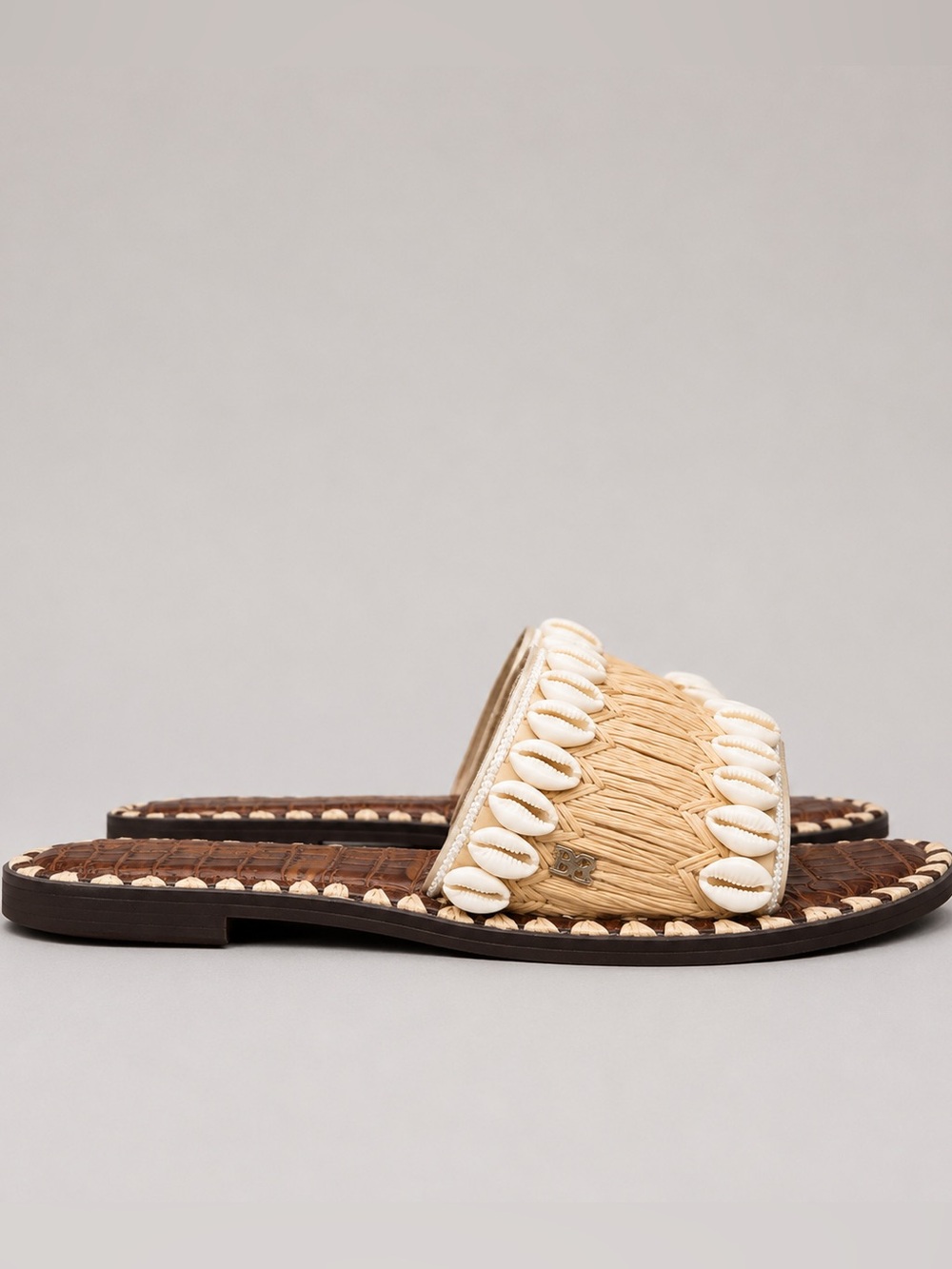 Sam Edelman Gale Shell-Embellished Slide Sandals - Picture 6 of 8